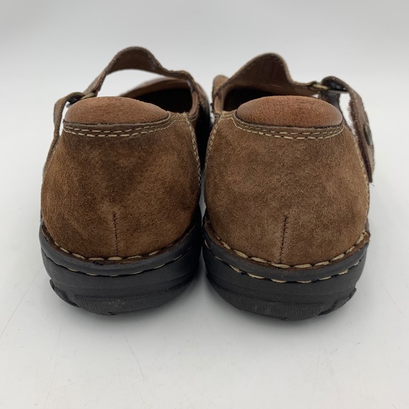 Earth Spirit Brown Leather Mary Jane Flats Shoes Women 9 Academia Boho School - Picture 5 of 14